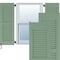 Ekena Millwork 12W x 77H Americraft Two Equal Louver Exterior Real Wood Shutters, Track Green, PR RW101LV12X77TGH - alternate 1